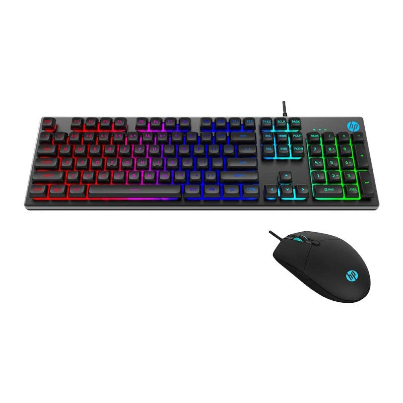 HP KM300F Wired Gaming Keyboard & Mouse Combo, Membrane Backlit, 26